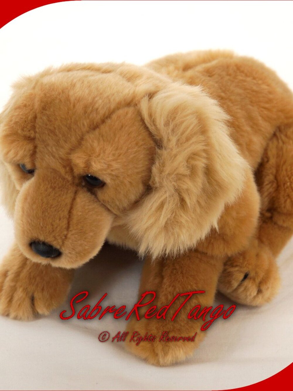 Vintage Toys R Us Animal Alley Golden Retriever Stuffed Animal 12"